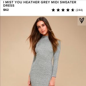 Lulu’s Gray Sweater Dress (L) only Worn Once